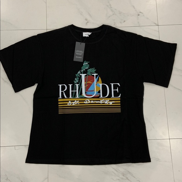 Rhude Other - Rhude St. Barths Graphic Black T-Shirt Men’s size Large